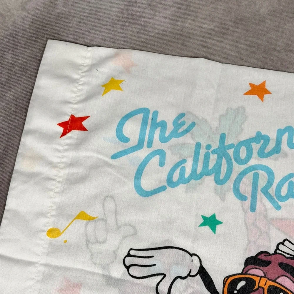 Vintage 1988 California Raisins Pillowcase 80s Cartoon Band Dancing Characters